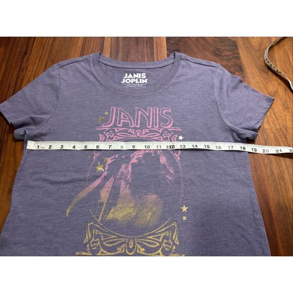 Janis Joplin For Lucky Brand Women's Purple Heather Graphic T-shirt Medium - Picture 2 of 6